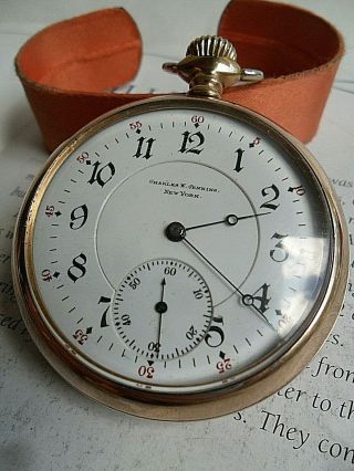 Antique 1897 Illinois 15 Jewel 16 Size Open Face 20 Year G/f Pocket Watch