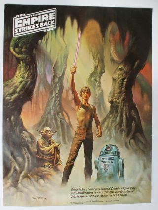 Star Wars Esb Boris Coca - Cola 1 Vintage Poster 24x18 Yoda R2 - D2 Luke Skywalker