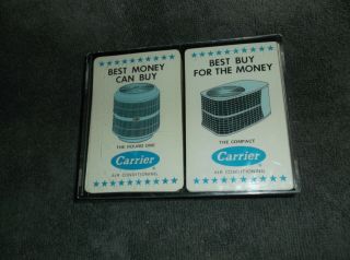 Carrier Air Conditioner Vtg Double Deck Set Advertising Playing Cards