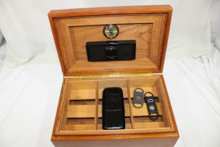 Wooden Humidor W/ Accessories
