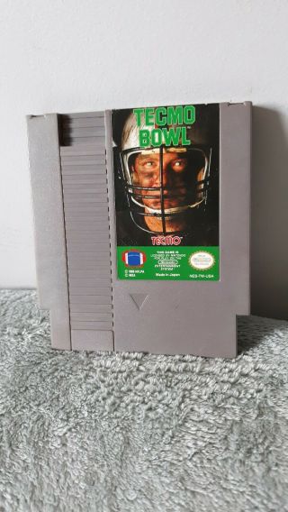 Tecmo Bowl Football Nintendo Nes Cleaned Vtg Vintage Video Game