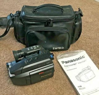 Vintage Palmcorder Palmsight Pv - L558 Vhs - C Camcorder & Carry Bag