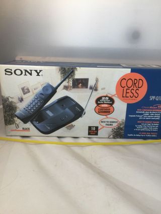 Sony Spp - Q110 Home Cordless Phone Vintage Nos Clear Scan 25 Base Paging