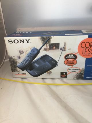 Sony SPP - Q110 Home Cordless Phone Vintage NOS Clear Scan 25 Base Paging 3