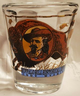 Vintage Shot Glass Buffalo Bill Cody Historical Center Wy Wyoming Only 1 On Ebay
