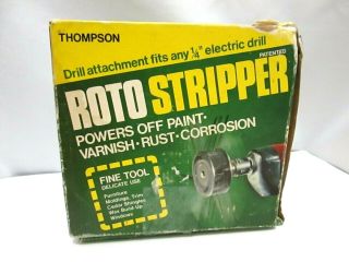 Vtg Rotostripper Paint & Rust Remover Drill Attachments Fine Stripper Tool