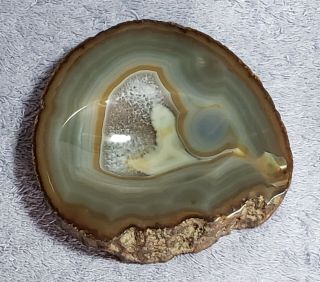 Vintage Natural Polished Agate Ashtray - Previously Owned - And