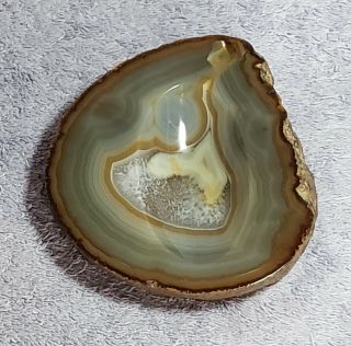 Vintage Natural Polished Agate Ashtray - Previously Owned - and 2