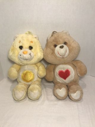 1983 Kenner 13 " Care Bear Lot; Tender Heart & Funshine Bear American Greetings