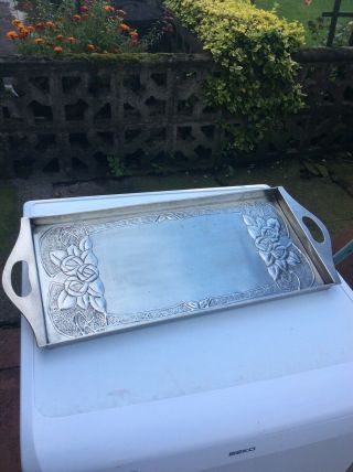 Glasgow School Arts And Crafts Antique Silver Large Tray Margaret Gilmour