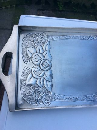 Glasgow School Arts and Crafts Antique Silver Large Tray Margaret Gilmour 2