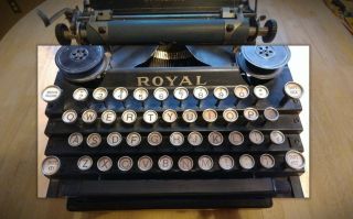 Royal Standard No.  1 Typewriter Antique 1908 Black Flatbed - 110 Years Old 2