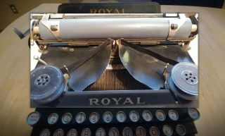 Royal Standard No.  1 Typewriter Antique 1908 Black Flatbed - 110 Years Old 3
