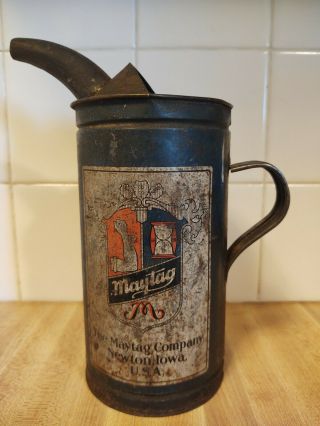 Vintage Maytag Oil & Gas Fuel Mixing Tin Can
