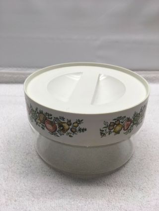 Vintage Pyrex Spice of Life Glass Canister Storage Jar With plastic Lid 3