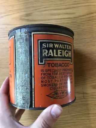 VINTAGE SIR WALTER RALEIGH SMOKING TOBACCO CAN TIN 2