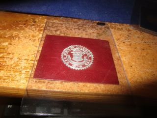 State Of Colorado Seal C.  1910 Antique Leather Tobacco Card