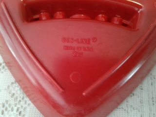 Vintage Mid Century Ges - Line Delta Wing Triangle Melamine Ashtray Red 2