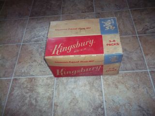 Vintage Kingsbury Beer 24 Bottle Case Box Bar Tavern Sheboygan Wisconsin Wi.