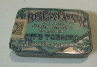 1949 Edgeworth Sliced Pipe Tobacco Tin Series 119 Stamp Richmond Va