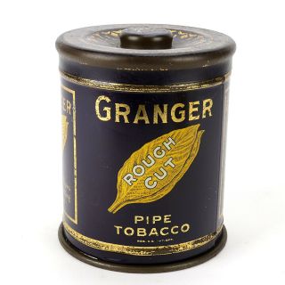 Vintage Granger Rough Cut Pipe Tobacco Tin Empty
