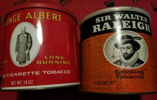 2 Sir Walter Raleigh N Prince Albert Tobacco Tins.