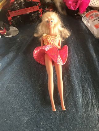 1966 Mattel Barbie Blonde Blue Eyes Rubber Jointed Legs Hips Twist