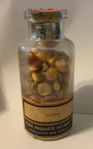 Vintage Corn Products Refining Co.  Salesmans Sample Jar Corn