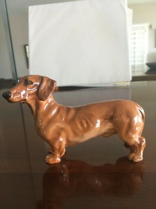 Vintage Royal Doulton Daschund Dog Figurine English Bone China