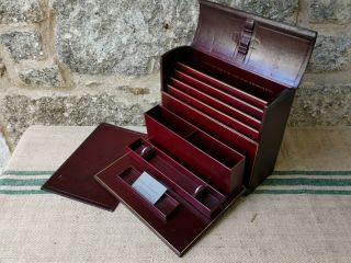 A Victorian Leather Stationery Box By Edwards/asprey