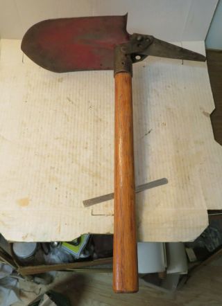 Vintage Military Style Folding Trench Trenching Tool Shovel Equipment