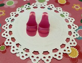 Vintage Barbie Hot Pink Open Toe Shoes Heels Japan List Of Outfits