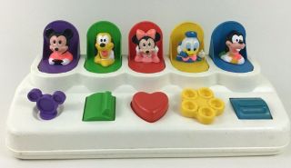 Disney Pop Up Toy Poppin Pals Mickey Mouse Babies Mattel Vintage