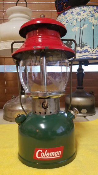 Vintage Collectable Coleman " Red & Green Christmas Lantern " Dated September 1951