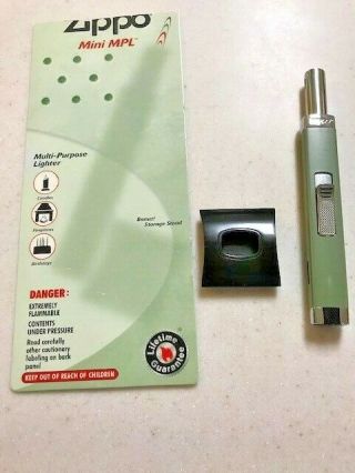 Zippo Mini Mpl Multi Purpose Butane Lighter With Storage Stand - Light Green
