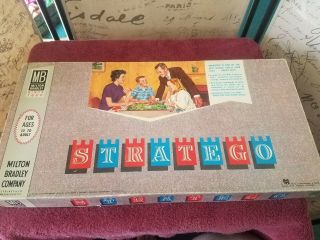 Milton Bradley Stratego Vtg Board Game 1962 Made In Usa Complete Well Maintained