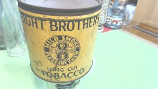 Vintage - Eight Brothers Long - Cut Tobacco Tin With - Eight Brothers Lid.