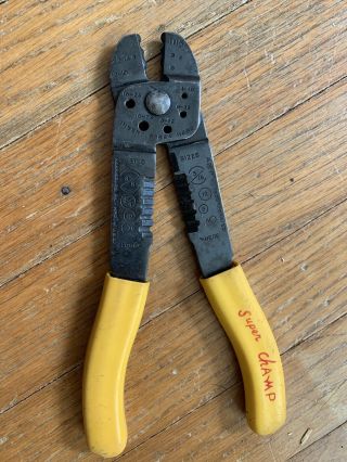 Vintage Amp Champ Wire Stripper Cutters Yellow Grip