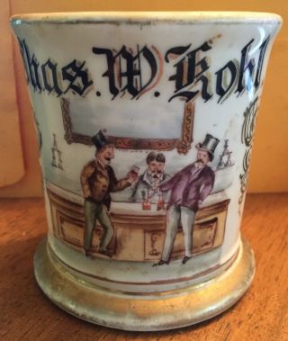 Antique - Late 1800s Occupational Shaving Mug - Chas.  W.  Kohl - Bartender