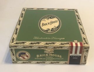 Brickhouse - Toro - Double Connecticut Green Cigar Box W/ Gold Art And Lettering