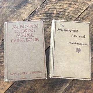 Vintage The Boston Cooking School Cook Books 2 Fannie Farmer 1926 & 1937