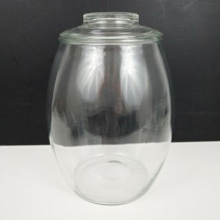 Bartlett Collins Clear Glass Cookie Jar Vintage Mid - Century