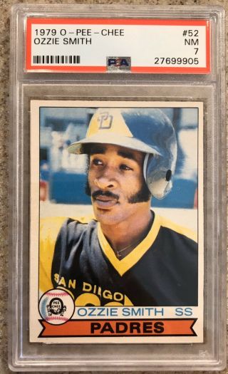 1979 O - Pee - Chee 52 Ozzie Smith Psa 7 Nm Rc Rookie Hof Opc Padres Cardinals