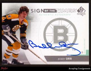 2013 - 14 Upper Deck Sp Authentic Sign Of The Times Sotbo Bobby Orr Auto