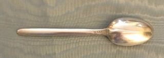 Antique Irish Sterling Silver Bone Marrow Scoop Spoon by Esther Forbes c.  1728 - 29 3