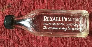 Vintage Rexall Drug Store Bottle Solomon Lakewood,  Nj