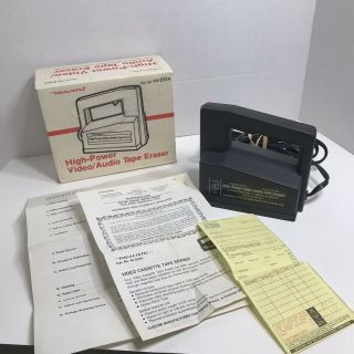 Realistic 44 - 233a High Power Video Audio Tape Eraser Radio Shack W/ Box Vintage