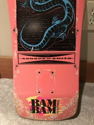 Vintage 1980’s G&S Chris Miller Lizard Skateboard Deck Rare Pink Santa Cruz Alva 3