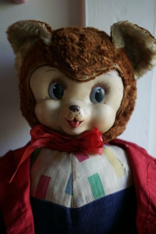 Vintage Rushton Brown Bear Plush Rubber face Teddy Stuffed animal 20 
