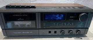 Vintage Realistic Chronosette 256 Alarm Clock Cassette Player As - Is